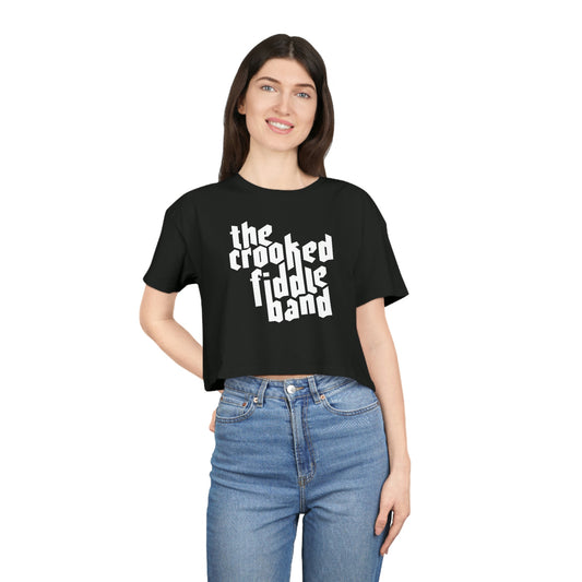 The Crooked Fiddle Band - womens crop tee